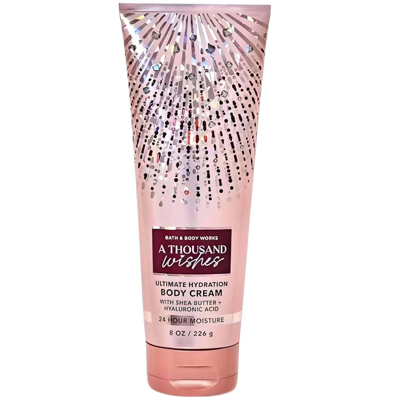 Bath & Body Works A Thousand Wishes Body Cream, Ultimate Hydration Moisturizer with Shea Butter & Hyaluronic Acid for Dry Skin, Prosecco and Peony Scent, 8 oz - 1 Pack - Image 1