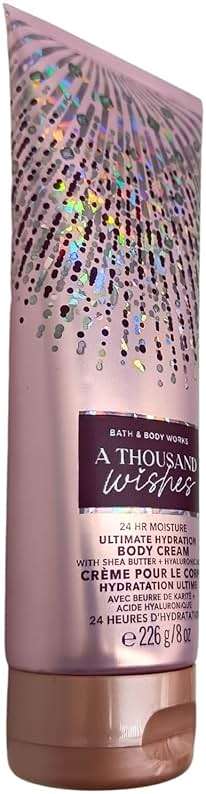 Bath & Body Works A Thousand Wishes Body Cream, Ultimate Hydration Moisturizer with Shea Butter & Hyaluronic Acid for Dry Skin, Prosecco and Peony Scent, 8 oz - 1 Pack - Image 2