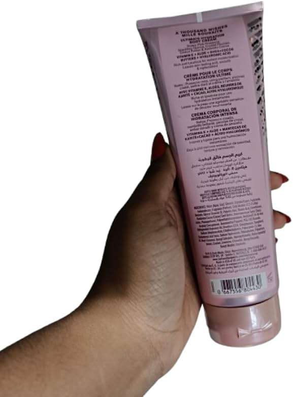 Bath & Body Works A Thousand Wishes Body Cream, Ultimate Hydration Moisturizer with Shea Butter & Hyaluronic Acid for Dry Skin, Prosecco and Peony Scent, 8 oz - 1 Pack - Image 5