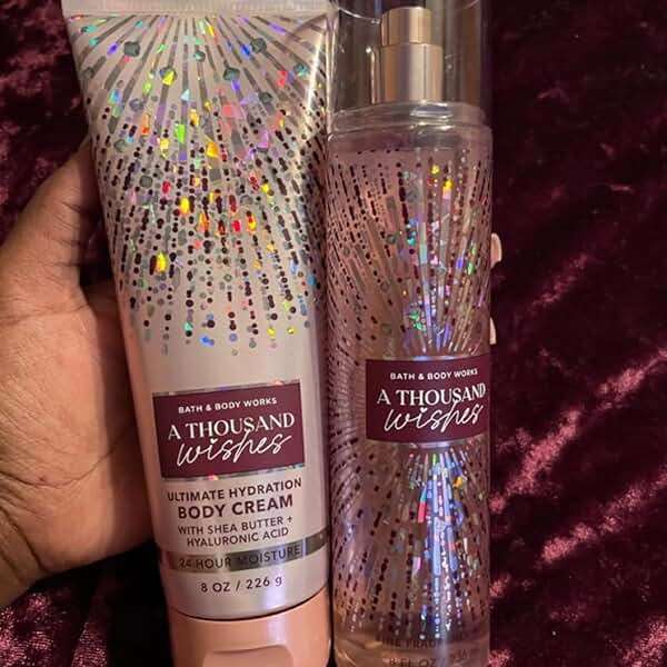 Bath & Body Works A Thousand Wishes Body Cream, Ultimate Hydration Moisturizer with Shea Butter & Hyaluronic Acid for Dry Skin, Prosecco and Peony Scent, 8 oz - 1 Pack - Image 6