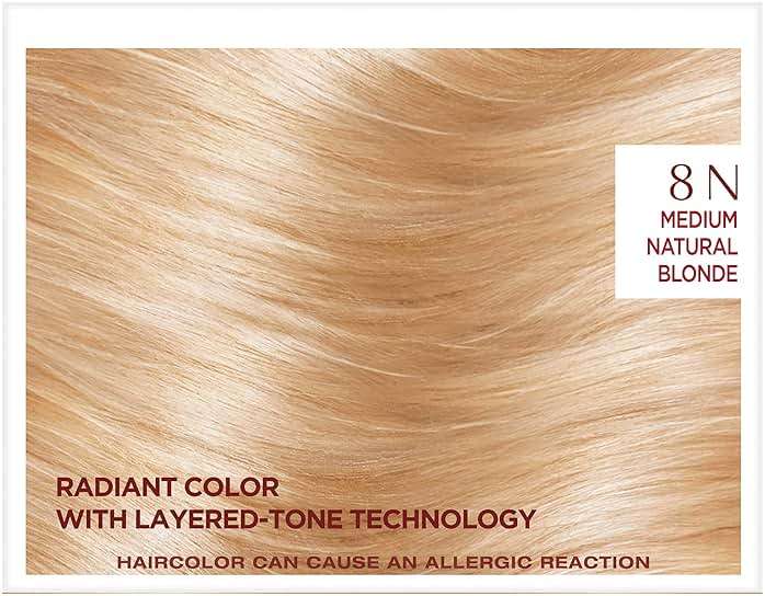 L'Oreal Paris Excellence Age Perfect Layered Tone Flattering Color, 8N Medium Natural Blonde Set (Packaging May Vary) - Image 5