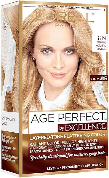 L'Oreal Paris Excellence Age Perfect Layered Tone Flattering Color, 8N Medium Natural Blonde Set (Packaging May Vary) - Image 6