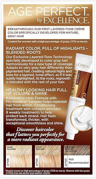 L'Oreal Paris Excellence Age Perfect Layered Tone Flattering Color, 8N Medium Natural Blonde Set (Packaging May Vary) - Image 10