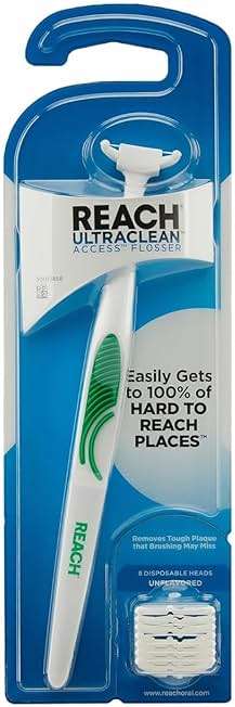 REACH Ultraclean Access Snap-On Flosser & Flosser Refill Head 28 ea, Pack for Proper Oral Care, Mint Flavor 1 ea - Image 2