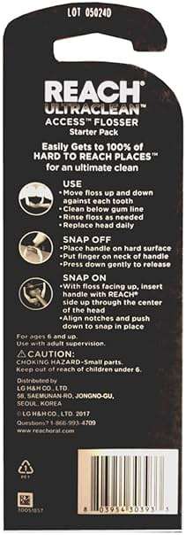 REACH Ultraclean Access Snap-On Flosser & Flosser Refill Head 28 ea, Pack for Proper Oral Care, Mint Flavor 1 ea - Image 3