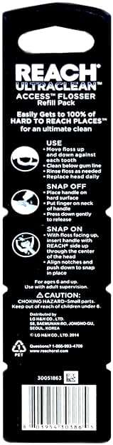 REACH Ultraclean Access Snap-On Flosser & Flosser Refill Head 28 ea, Pack for Proper Oral Care, Mint Flavor 1 ea - Image 5