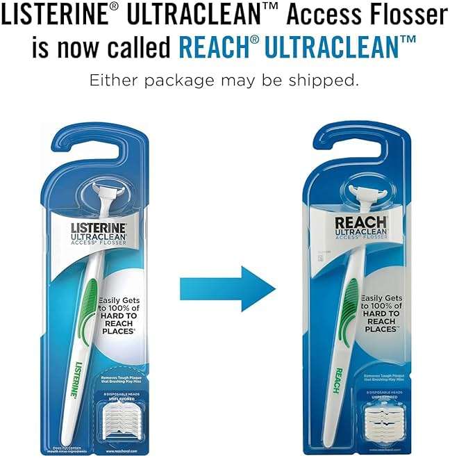 REACH Ultraclean Access Snap-On Flosser & Flosser Refill Head 28 ea, Pack for Proper Oral Care, Mint Flavor 1 ea - Image 6