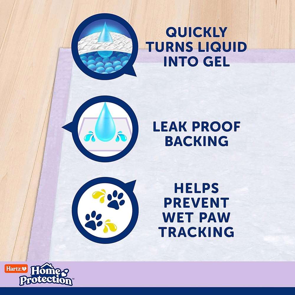 Hartz Home Protection Super Absorbent Odor Eliminating Lavender Scented No Leak Dog Pads, 50 count - Image 5