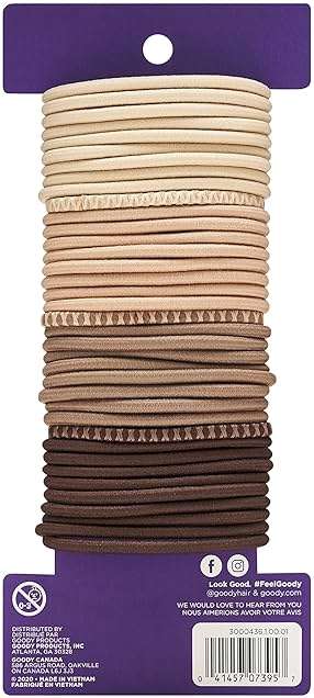 Goody Ouchless Hair Elastics – No Pull, No Breakage, Tangle-Free Hold for Thick, Curly, Coily & Textured Hair – 37 Count, Blonde, Long-Lasting Ponytail Holders for Women & Men - Image 2
