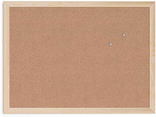 U Brands Cork Bulletin Board, 18" x 24" Inches, Light Birch Wood Frame (265U00-01) - Image 1