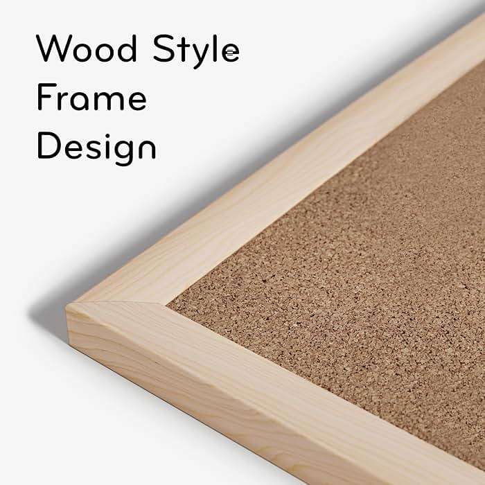 U Brands Cork Bulletin Board, 18" x 24" Inches, Light Birch Wood Frame (265U00-01) - Image 4