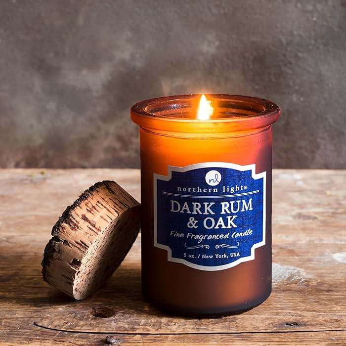 Northern Lights Candles Spirit Candles, Dark Rum & Oak - Image 2