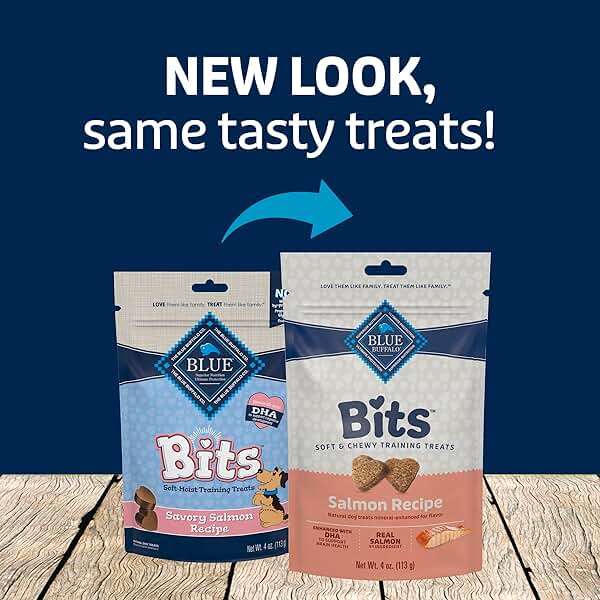 Blue Buffalo Bits Soft Dog Treats for Training, Made with Natural Ingredients & Enhanced with DHA, Salmon Recipe, 4-oz Bag - Image 10