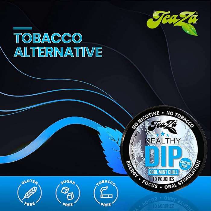 Teaza Herbal Energy Pouches, Alternative Snuff and Healthy Dip, Caffeine Free Tobacco Free Chew Premium Crisp Minty Flavor - Cool Mint Chill (4 Pack) - Image 6