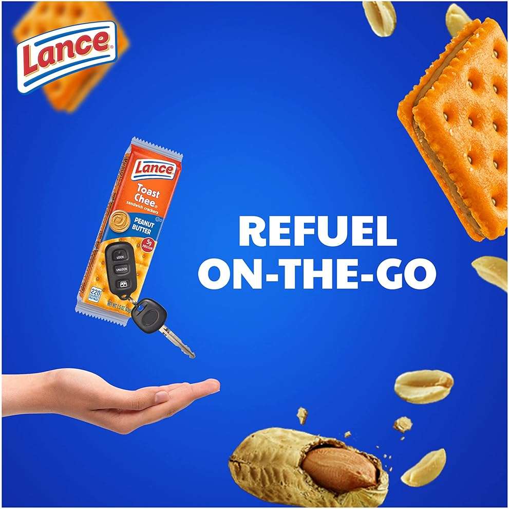 Lance Sandwich Crackers, ToastChee Peanut Butter, 20 Individually Wrapped Packs, 6 Sandwiches Each (Pack of 6) - Image 5