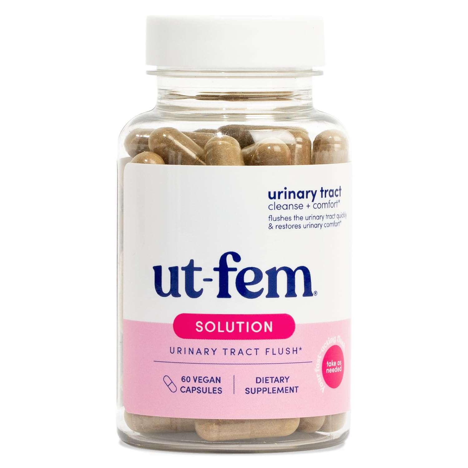 UT-Fem Solution - D Mannose Supplements for Women, D-Mannose 2000mg Capsules, On-Demand Urinary Tract Flush, with Cranberry, Dmannose Pills - 60 Capsules - Image 1
