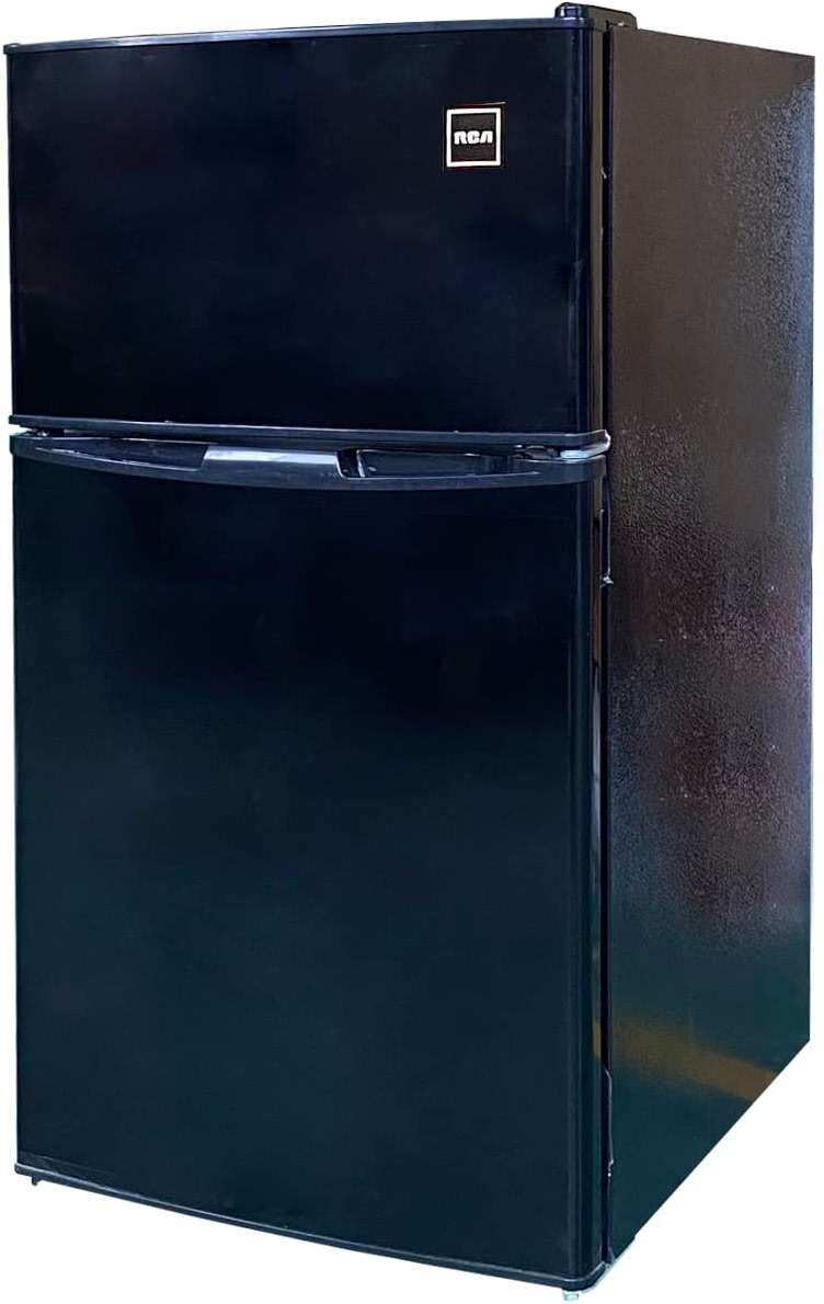 RCA - 2-Door - Compact Refrigerator/Freezer - Reversible Doors - Adjustable Thermostat - 3.2 Cu. Ft. - Black, - Image 4