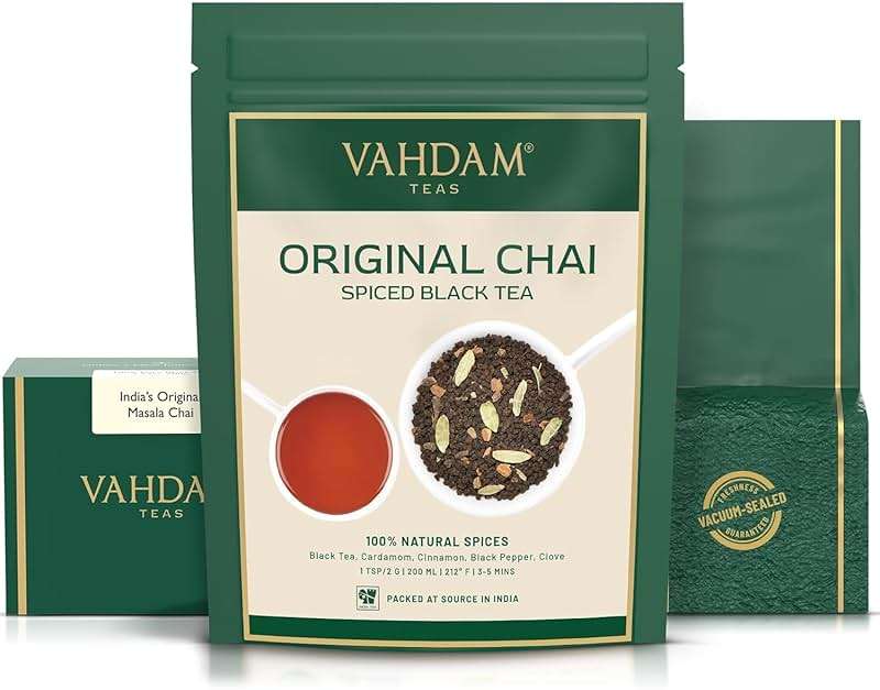 VAHDAM, India's Original Masala Chai Tea Loose Leaf (50 Cups/3.53oz) Blend Of Black Tea, Cinnamon, Cardamom, Cloves & Black Pepper | Ancient Indian House Recipe Of Spiced Masala Tea - Image 6