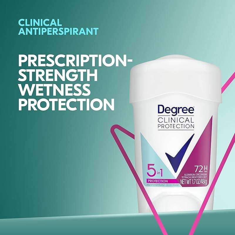Degree Clinical Strength Antiperspirant Deodorant Original Soft Solid 96-Hour Sweat and Odor Protection 5x Types of Sweat 1.6 oz - Image 5