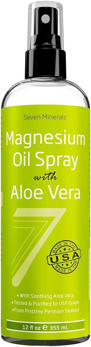 Seven Minerals Pure Magnesium Oil Spray with Aloe Vera 12oz - Pharmaceutical (USP) Grade, Highest Strength with Instant Relief for Feet, Sleep, Muscle Pain & Cramps - Mined in The USA - Image 5