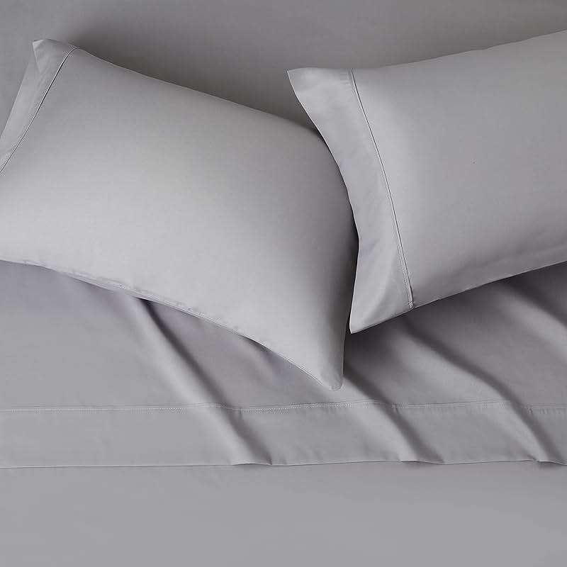 Amazon Basics Lightweight Super Soft Comfortable Breathable Wrinkle Resistant Brushed Microfiber 4-Piece Bed Sheet Set with 14-Inch Deep Pockets, Queen, Dark Gray, Solid - Image 3
