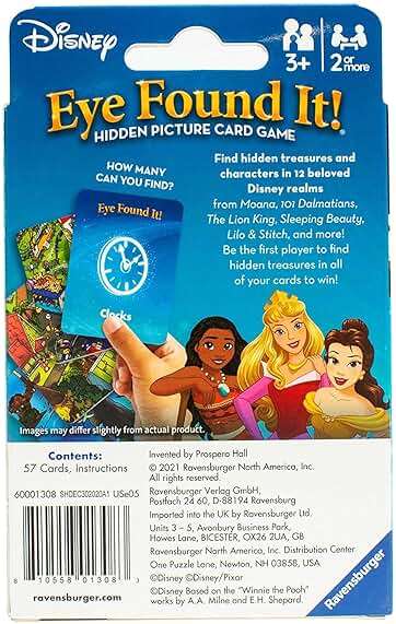 Ravensburger Eye Found It! World of Disney Card Game - Fun and Educational Spot It for Toddlers, Preschoolers, Boy and Girls Ages 3-8 - Family-Friendly for Endless Fun - Image 8