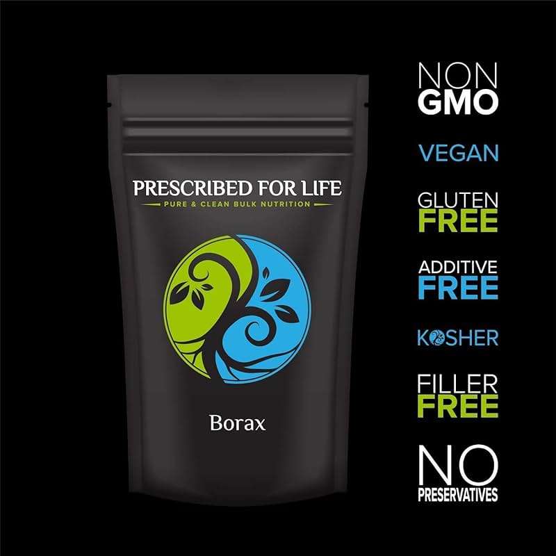 Prescribed for Life Borax Powder, Household Laundry Booster, Slime Activator & Multipurpose Cleaning Powder, All Natural Sodium Borate Powder, 1 lb - Image 3