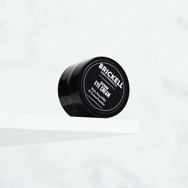 Brickell Men's Restoring Under Eye Cream for Men, Anti Aging Eye Balm To Reduce Puffiness, Wrinkles, Dark Circles, Crows Feet & Eye Bags, Caffeine, Hyaluronic Acid & Protein Peptides, 0.5oz, Unscented - Image 4