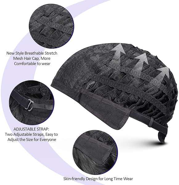 AGPTEK 13 Inches Straight Heat Resistant Short Bob Hair Wigs with Flat Bangs for Women Cosplay Daily Party - Black - Image 4