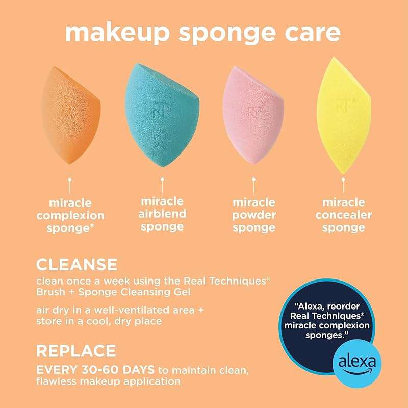 Real Techniques Miracle Complexion Sponge Duo, 2 Count - Image 10