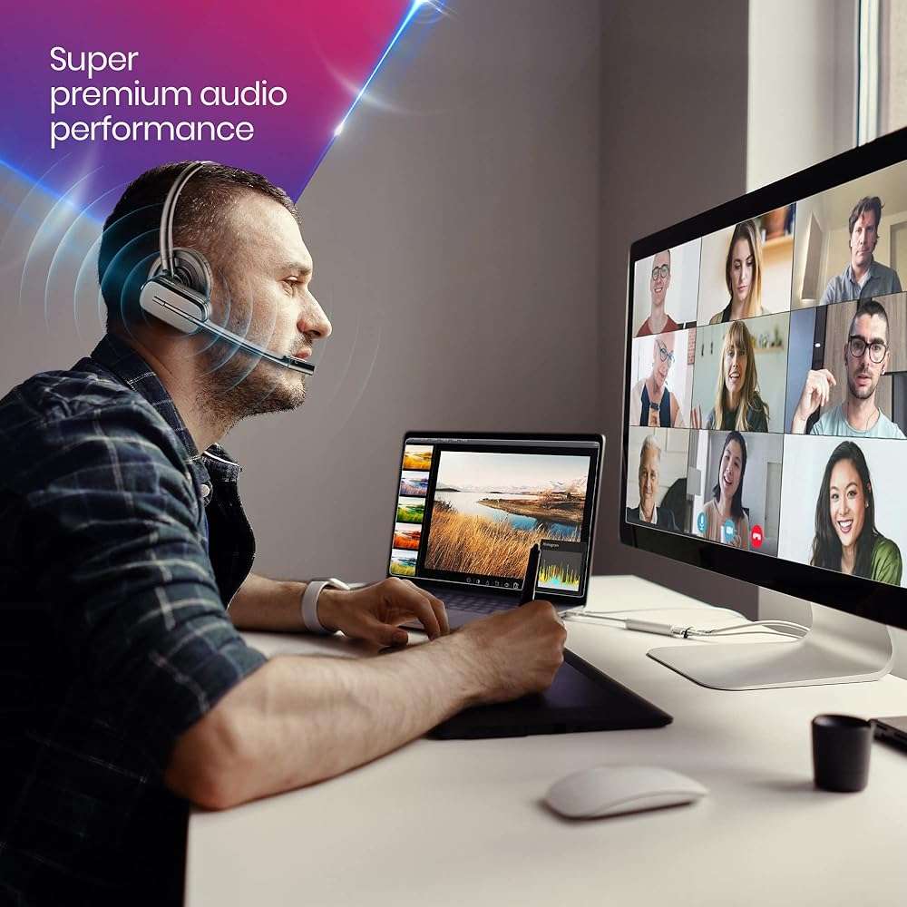 Grandstream Compatible Plantronics VoIP Wireless Headset Bundle - Grandstream Phones: GXP1610, GXP1620, GXP1625, GXP1625, GXP1628, GXP2130, GXP2140, GXP2160, GXV3240, GXV3275 - Image 3
