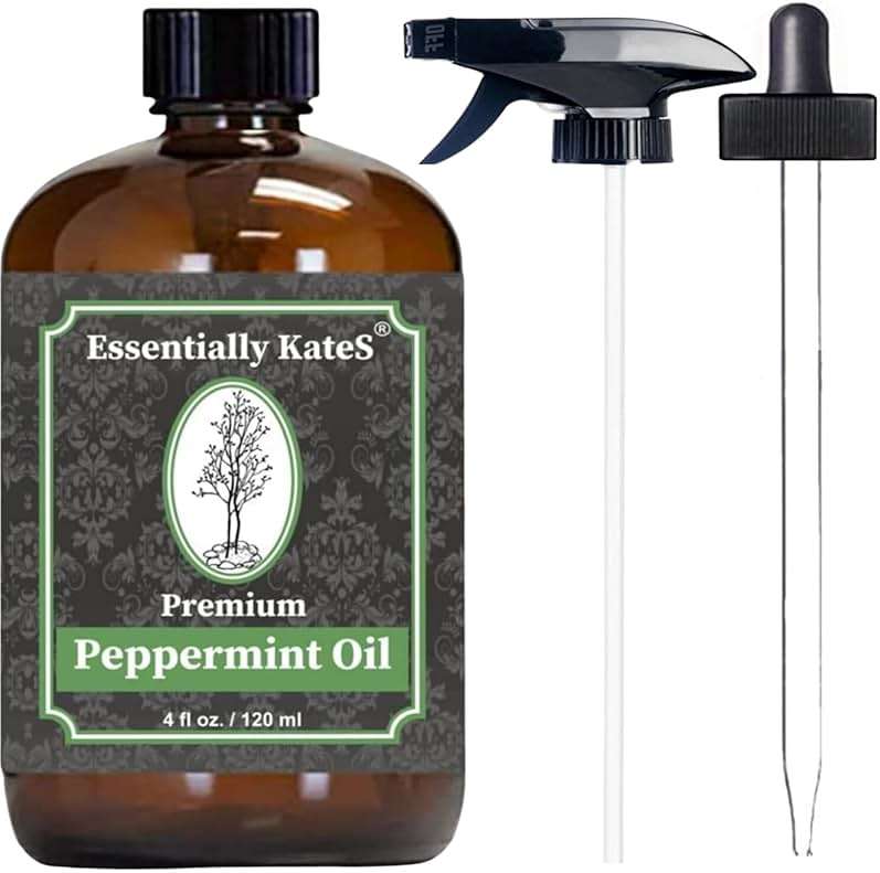Peppermint Essential Oil 4 oz. with Huge Glass Bottle, Glass Dropper, and Sprayer. Detailed User's Guide E-Book. Skin Care, Garden Care, and Hair Care. - Image 2