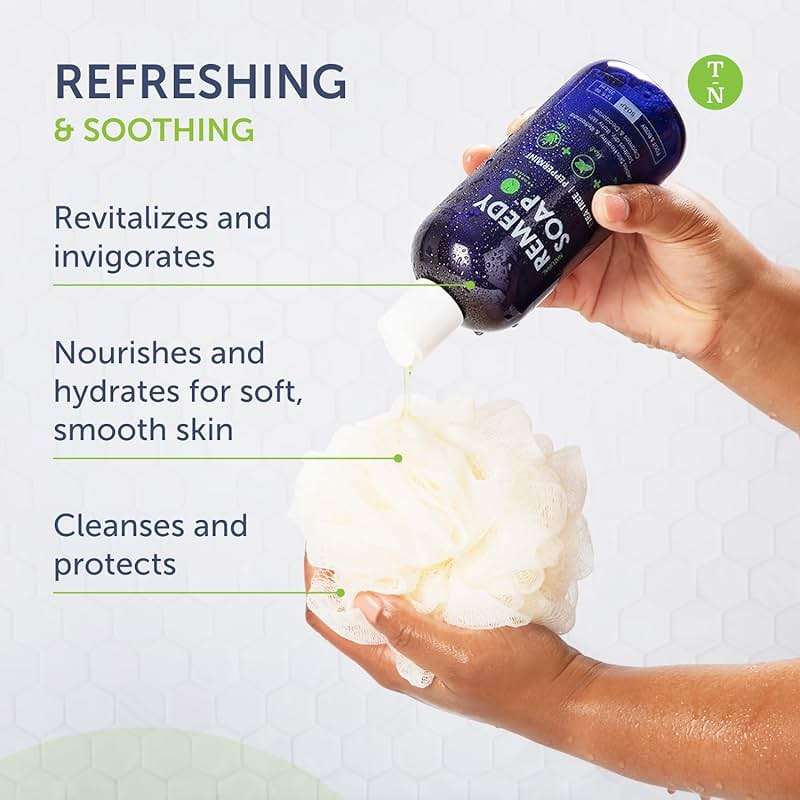 Truremedy Naturals 12 oz Tea Tree Oil Body Wash - Invigorating Tea Tree Soap with Peppermint, Aloe, Eucalyptus, Coconut and Olive Oil - Refreshing Body Wash for Men and Women - Shower Gel Cleanser - Image 6