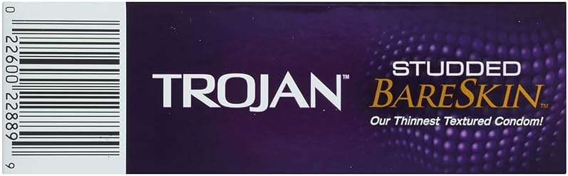 Trojan Bareskin Studded Latex Lubricated Thin Condoms for Men, Bulbous Shape, Studded Texture, Premium Latex to Help Reduce Risk of Pregnancy and Sexually Transmitted Infections (STIs), 10 Count - Image 12