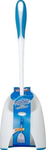 Clorox Corner Toilet Bowl Brush with Under Rim Scrubber, Includes Corner Storage Caddy, White - Image 3