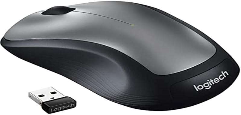 Logitech M310 Wireless Mouse, 2.4 GHz with USB Nano Receiver, 1000 DPI Optical Tracking, 18 Month Life Battery, PC/Mac/Laptop - Silver Grey - Image 1