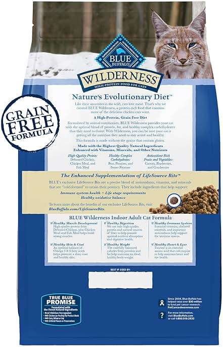 Blue Buffalo Wilderness Chicken Natural High-Protein Grain-Free Dry Food for Adult Indoor Cats, Real Chicken First, Antioxidant-Rich LifeSource Bits Support Immunity, Promotes Strong Muscles, 11 lbs. - Image 2