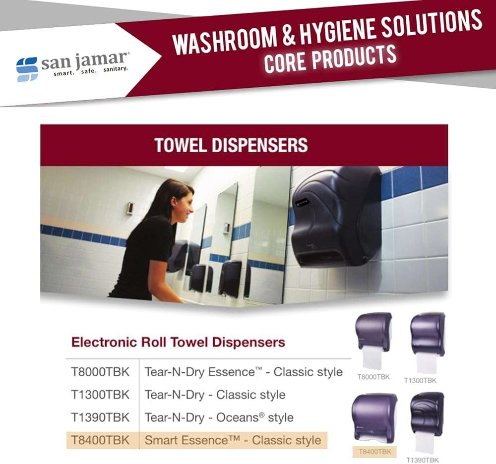 SJMT8400TBK - Smart Essence Electronic Roll Towel Dispenser - Image 8