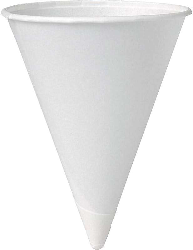 Solo 4 oz White Paper Cone Cups (Case of 5000) - Image 1