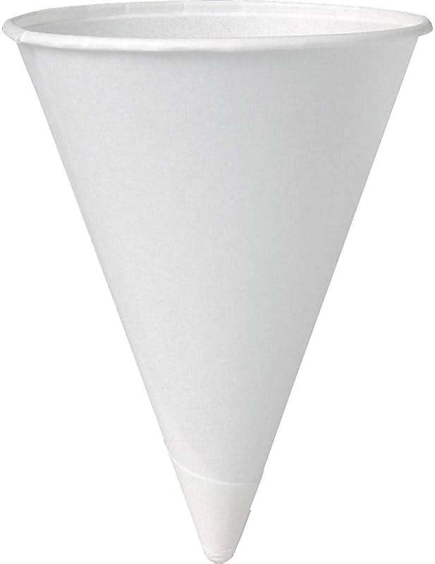 Solo 4 oz White Paper Cone Cups (Case of 5000) - Image 7