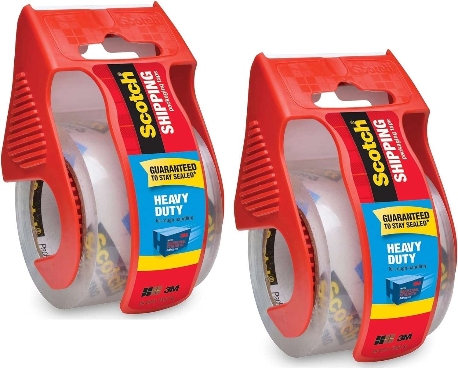 Scotch Heavy Duty Packaging Tape, 2 Inches x 800 Inches, Clear - 2 Count - Image 1