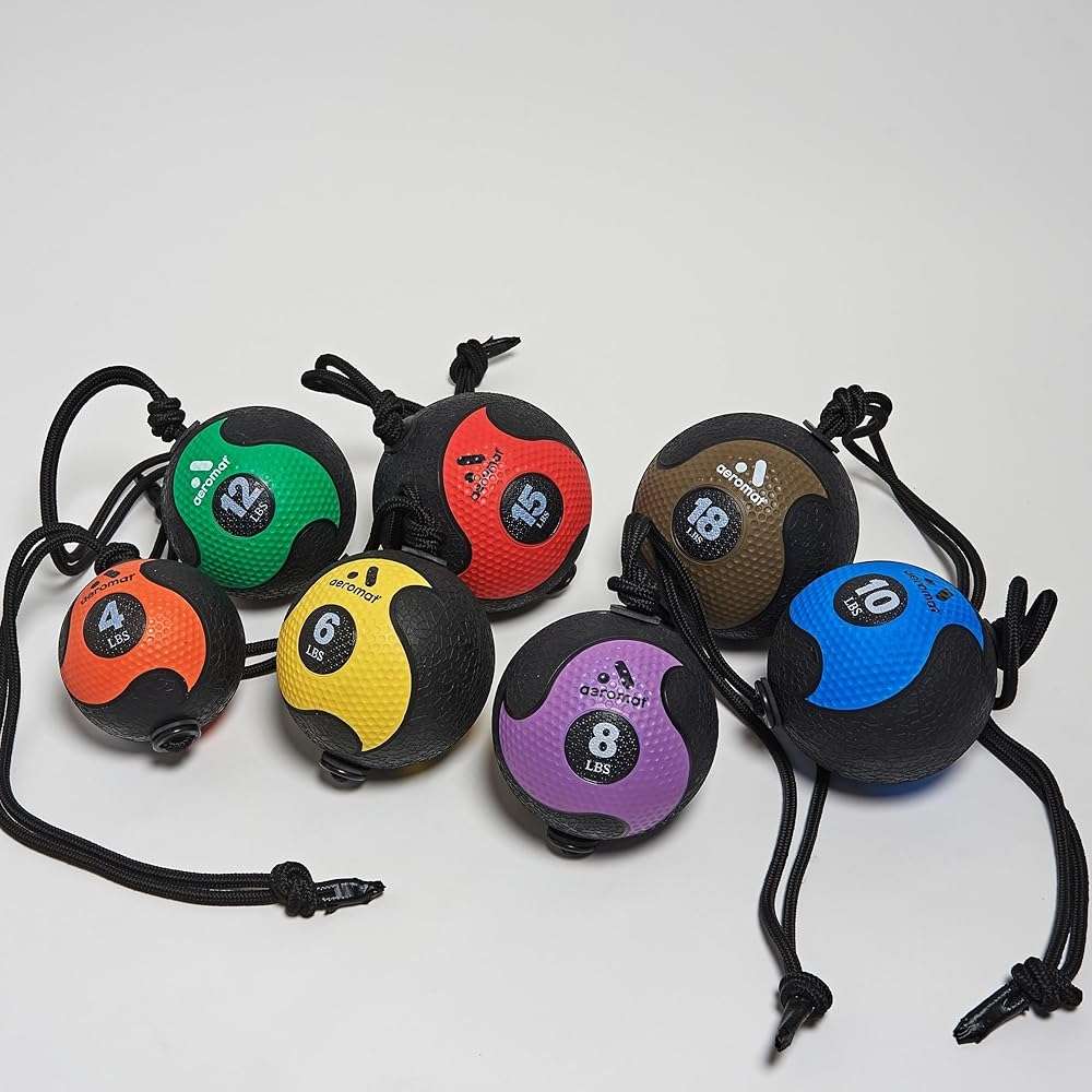 Power Rope Medicine Ball in Red - Image 4