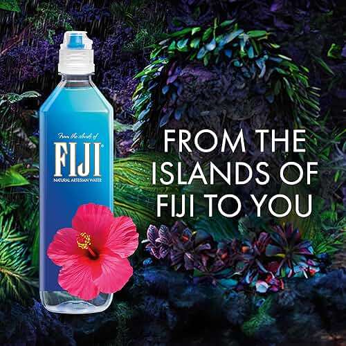 FIJI Natural Artesian Bottled Water 700mL / 23.7 Fl Ounce (Pack of 12) - Sports Cap - 100% Natural Electrolytes - Image 5