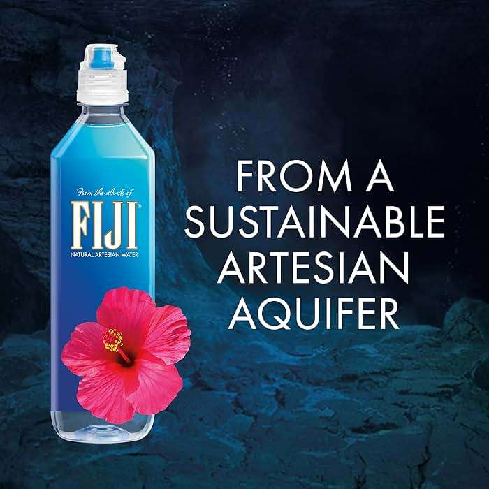 FIJI Natural Artesian Bottled Water 700mL / 23.7 Fl Ounce (Pack of 12) - Sports Cap - 100% Natural Electrolytes - Image 7