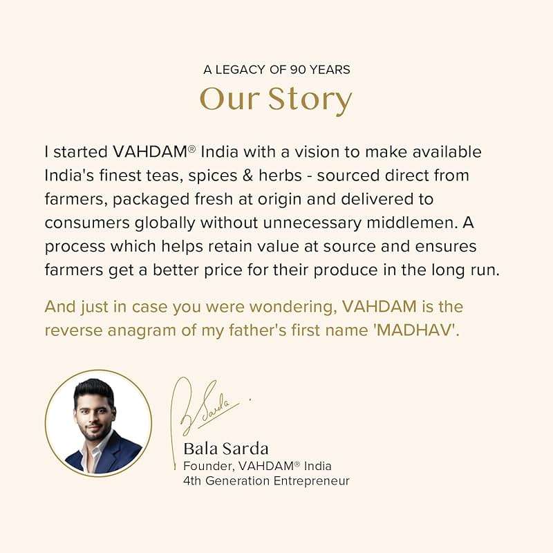 VAHDAM, Assorted Chai Tea Bags Sampler (5 Flavors, 20 Ecofriendly Pyramid Tea bags) I Christmas 2025 Gift Ideas for Women & Men | Masala Chai Tea Varieties from India | Gluten Free & Non GMO - Image 6