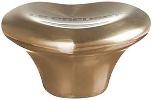 Le Creuset Figural Heart Knob, Large, 45mm, Light Gold - Image 3