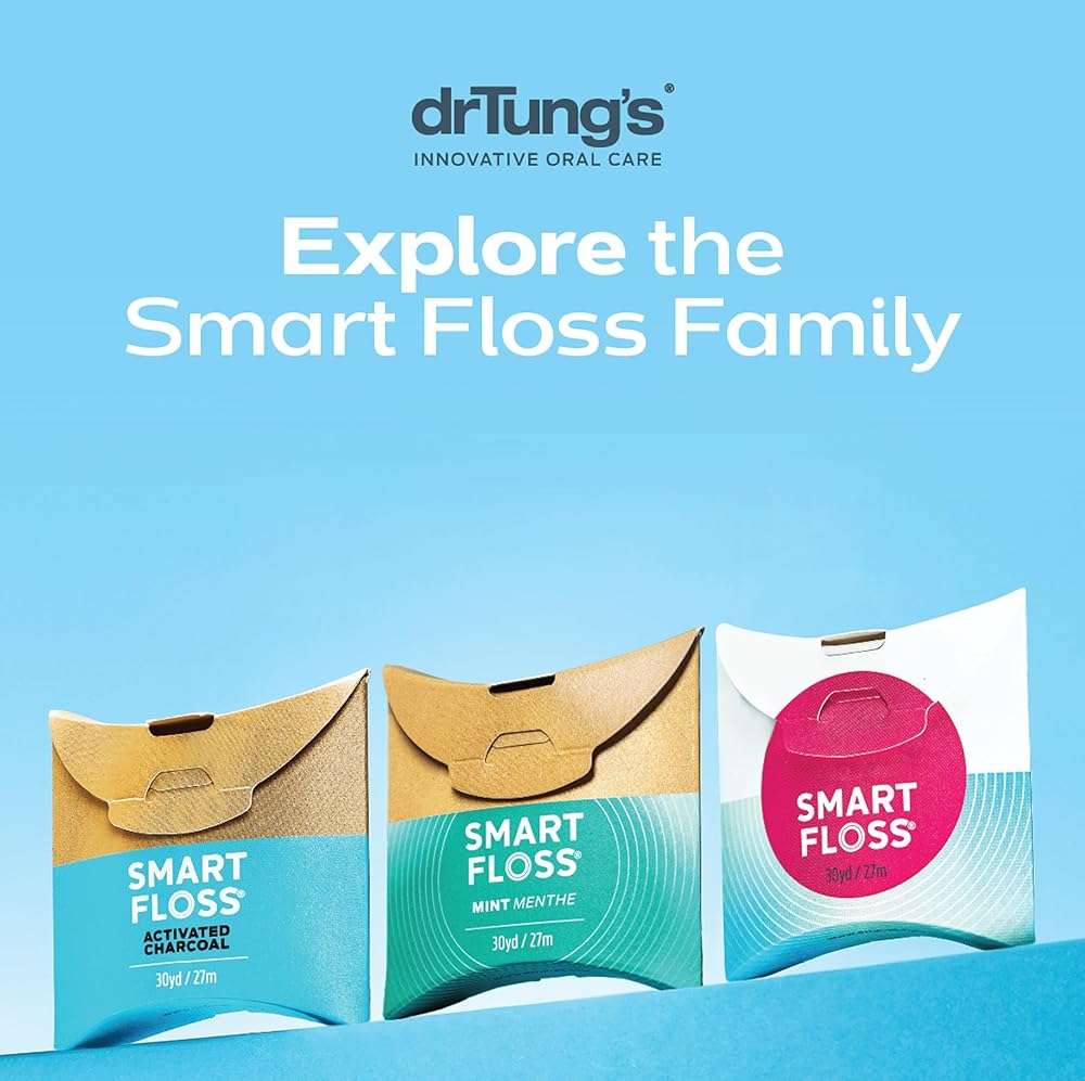 DrTung's Smart Floss - Natural Floss, PTFE & PFAS Free Floss, Gentle on Gums, Expands & Stretches, BPA Free - Cardamom Flavor, Colors Vary (10 Pack) - Image 7