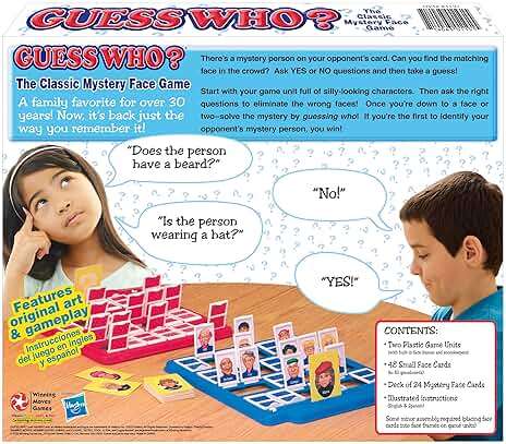 Guess Who? Board Game with Classic Characters by Winning Moves Games USA, Classic Children's Mystery Board Game of Deduction for 2 Players, Ages 6+ (1191) - Image 3