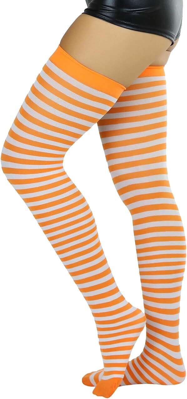 ToBeInStyle Women’s Opaque Hosiery Thin Striped Thigh High Long Stocking - Image 6