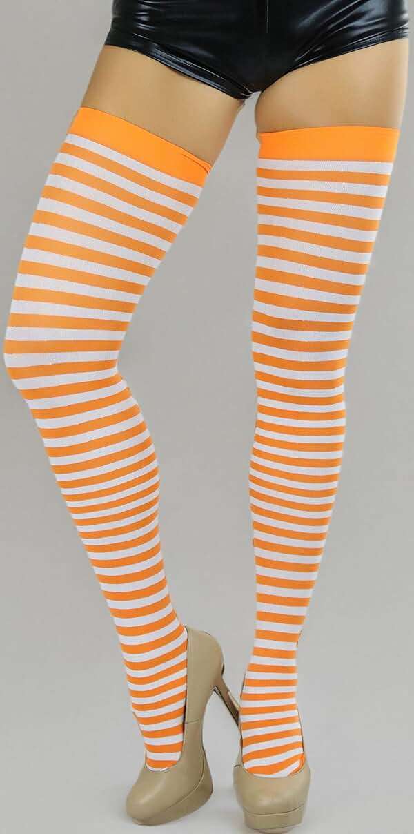ToBeInStyle Women’s Opaque Hosiery Thin Striped Thigh High Long Stocking - Image 7